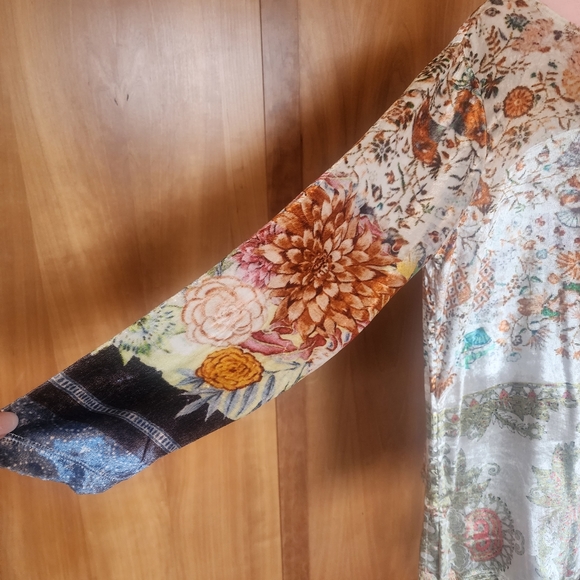 Soft Surroundings Ashbury Velvet Tunic Sz XL Floral - Picture 3 of 7